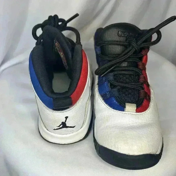 Nike Air Jordan 10 X Retro GS Olympians Size 9C Red White Blue Sneakers Shoe - Picture 1 of 12